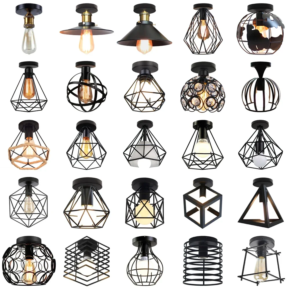 Decor Lighting Returns - Plafoniera in ferro vintage Ritorno Corridoio