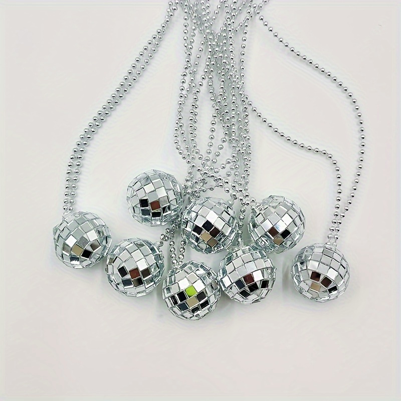 Disco Ball Mirror - 5 Pezzi Collane con Mini Specchietti
