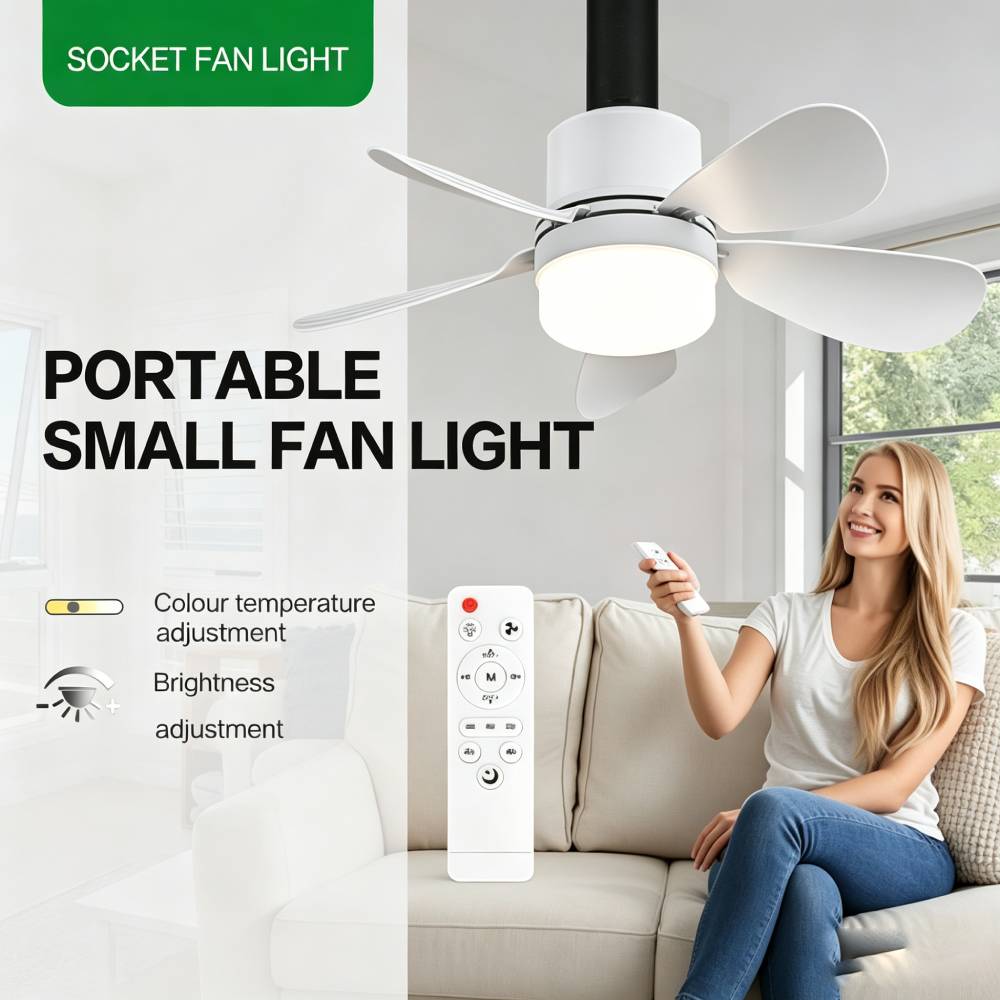 Lighting Design Decor - Ventilatore da soffitto con luce e