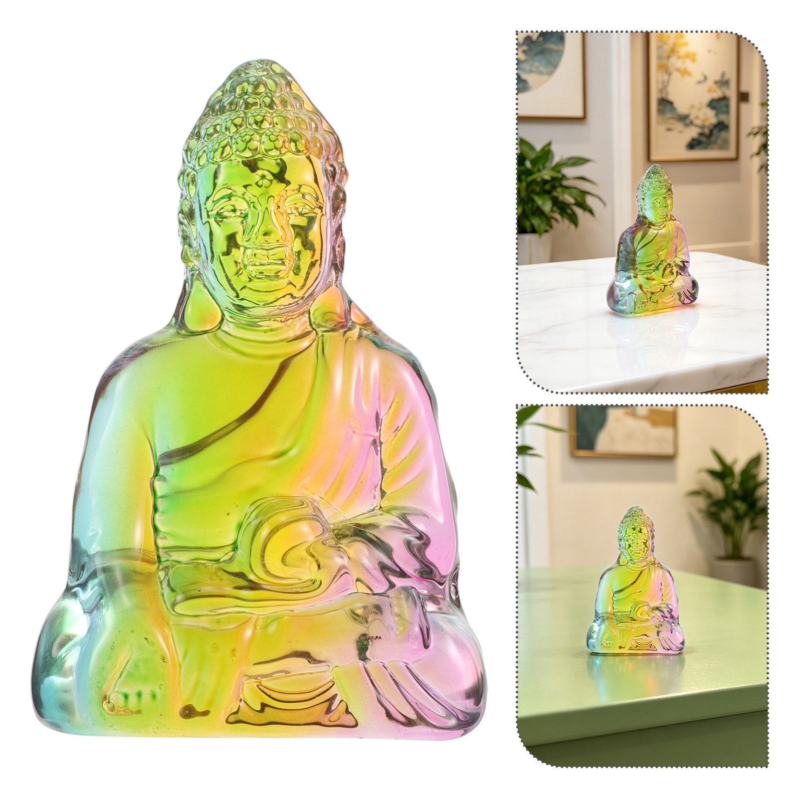 Office Lighting Decor - Statua di Buddha in Cristallo da