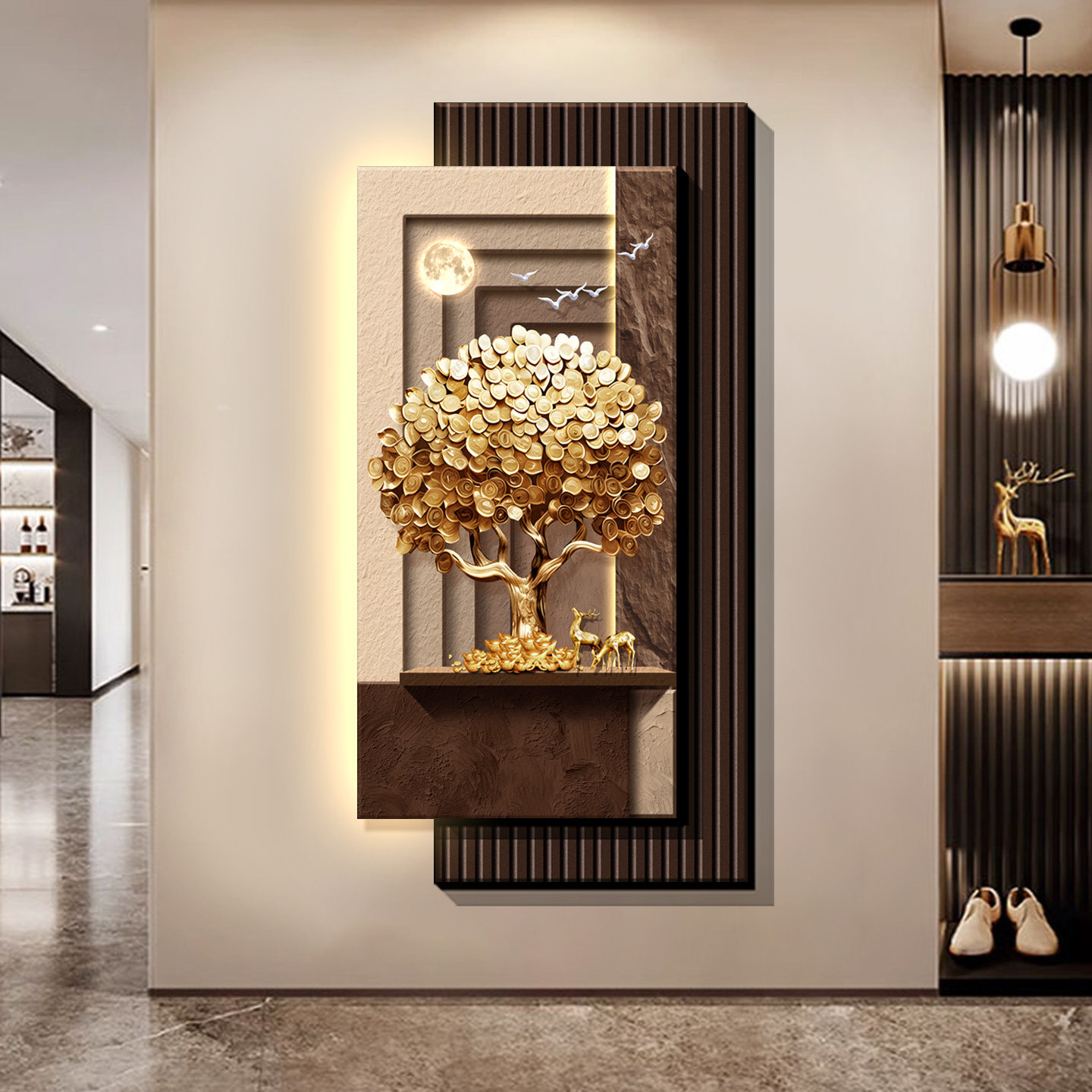 Wall Decor Lighting Tree - Dipinti decorativi all'ingresso, alberi portafortuna, quadri
