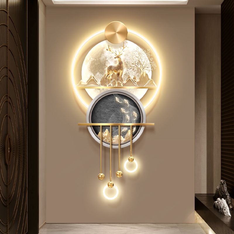 Wall Decor Lighting Tree - Quadro Decorativo di Lusso Leggero con