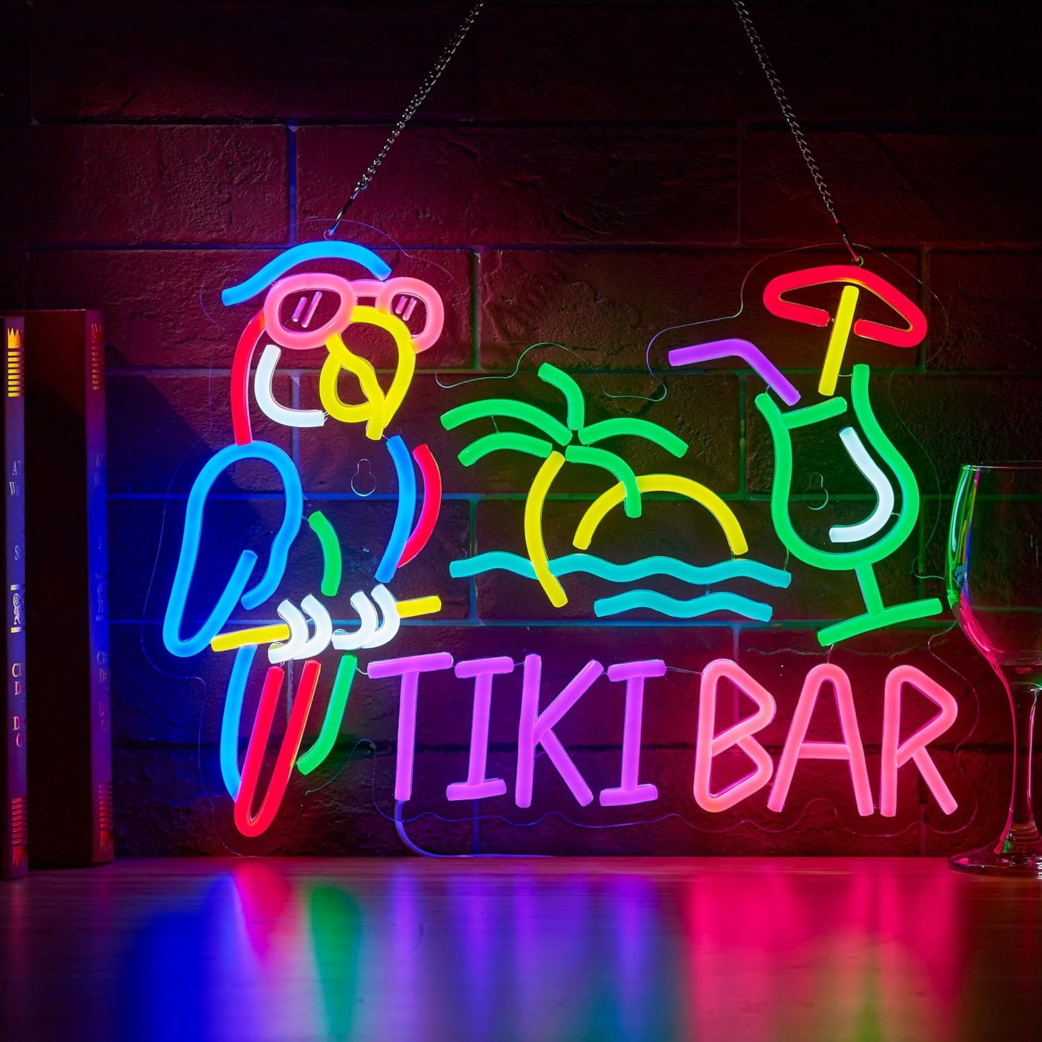 Wall Decor Lighting Tree - Insegna al Neon Tiki Bar con