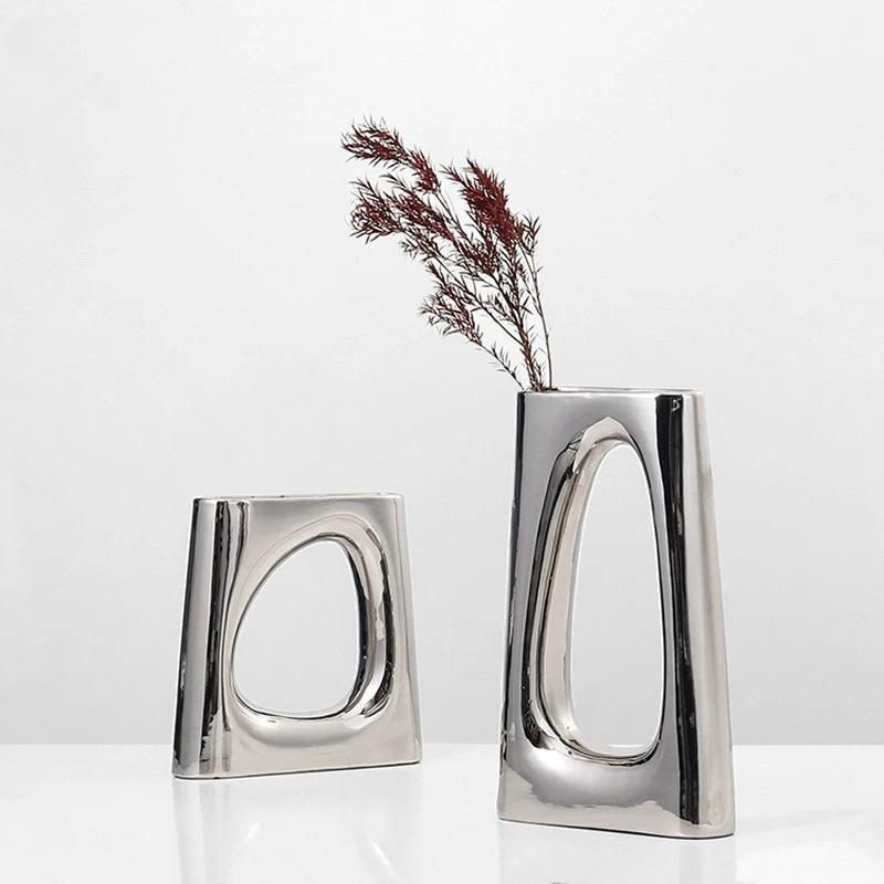 Decor Lighting Returns - Vaso decorativo in ceramica elettroplaccata, stile
