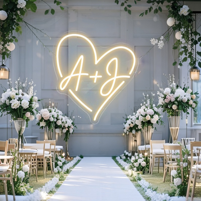 Insegna al neon a LED con iniz - Wedding Lighting And Decor recensione e prezzo