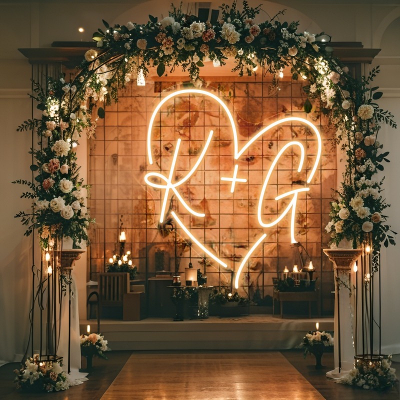 Insegna al neon a LED con iniz - Wedding Lighting And Decor recensione e prezzo