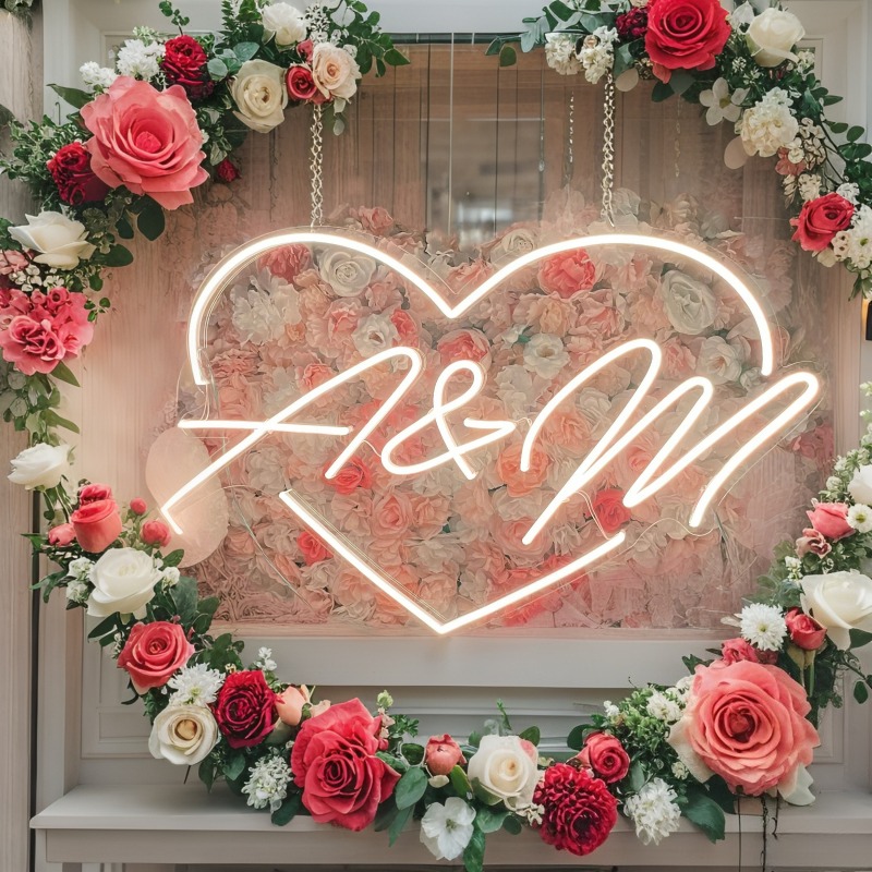 Insegna al neon a LED con iniz - Wedding Lighting And Decor recensione e prezzo