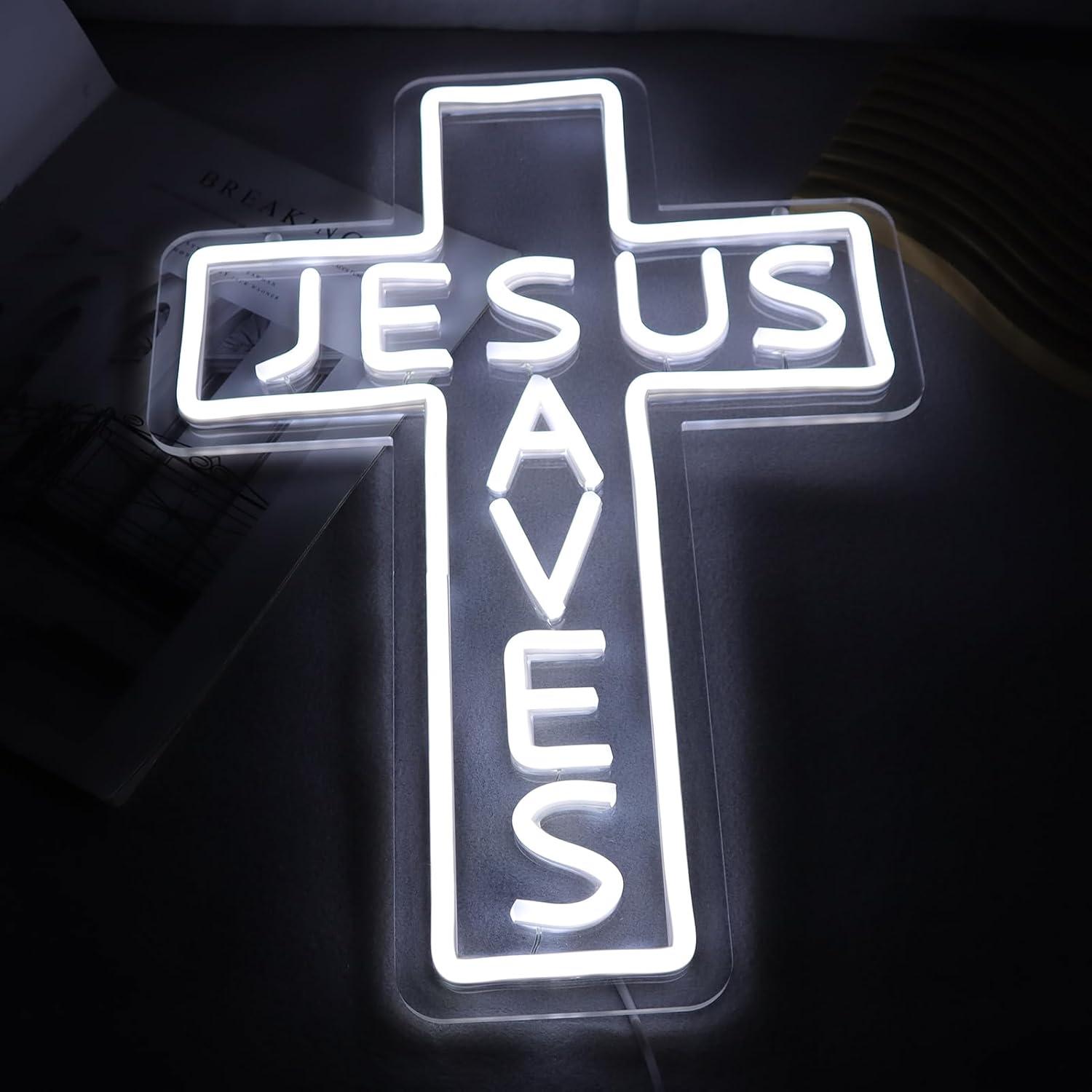 Insegne al Neon 'Jesus Saves C - Restaurant Lighting Decoration recensione e prezzo